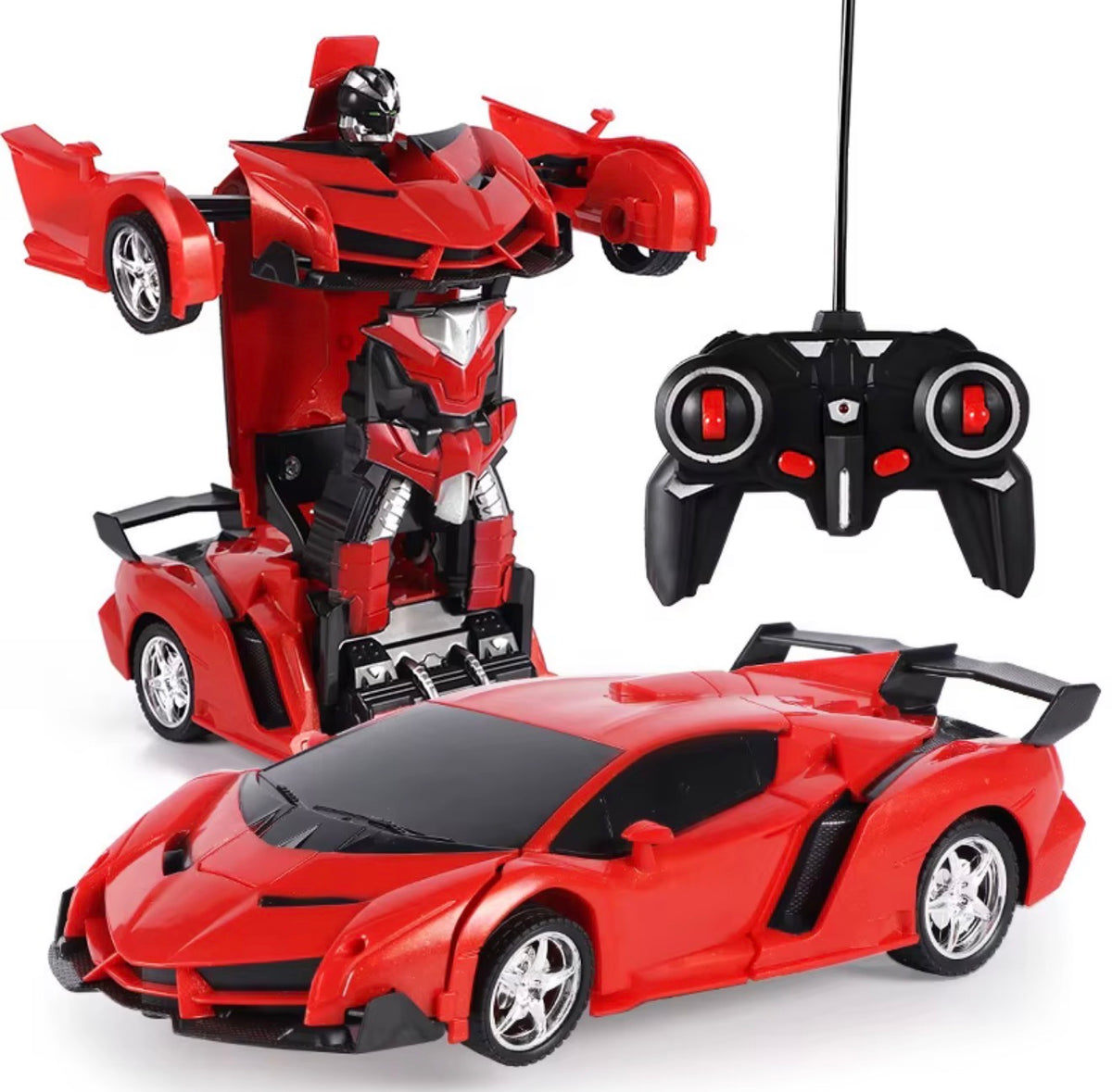 Carro Deportivo Tipo Transformer a Batería con Control Remoto