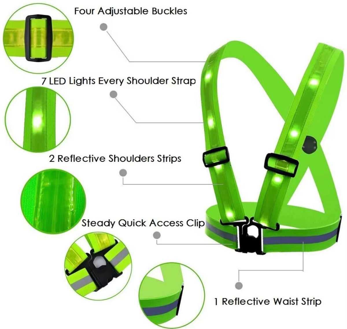 Chaleco con Iluminación LED recargable