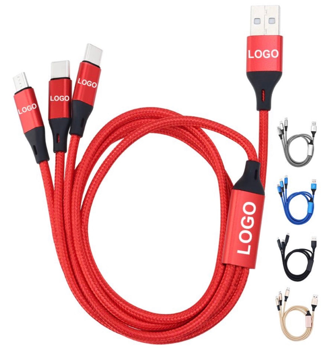 Cargador Tipo C 2 cabezas de Nylon