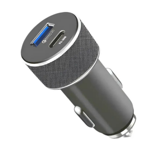 Cargador para Carro doble entrada USB y Tipo C